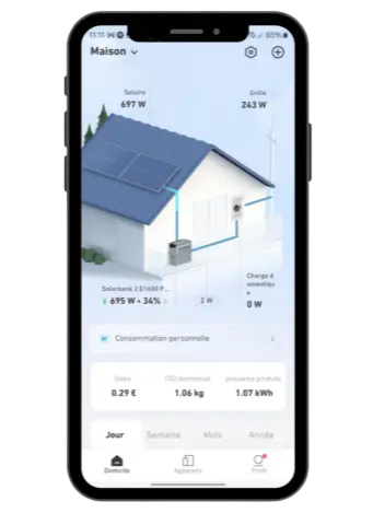 Application mobile_Anker SOLIX Batterie panneau solaire Plug and Play