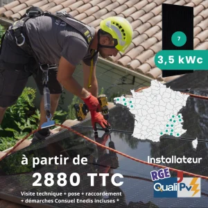 kit solaire français 3,5 kWc avec pose incluse installateur RGE